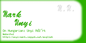 mark unyi business card